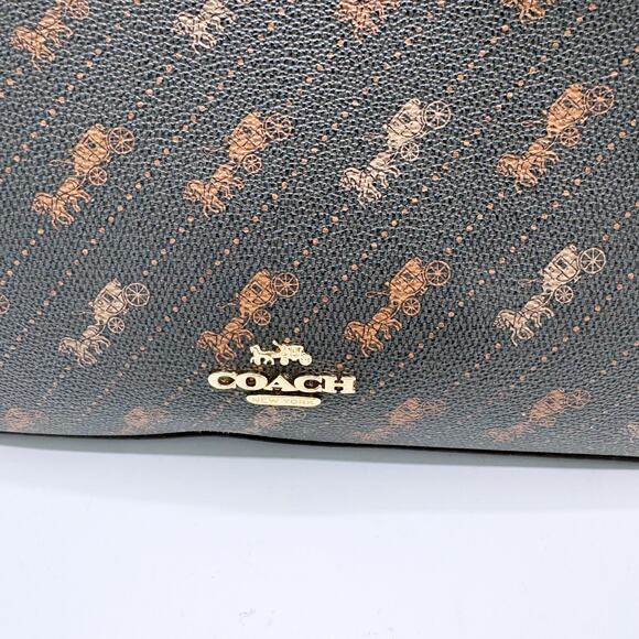 Coach Diagonal Print Horse and Carriage Tote 27 - Picture 8 of 9